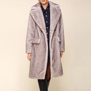 Avec les Filles knee length faux fur coat